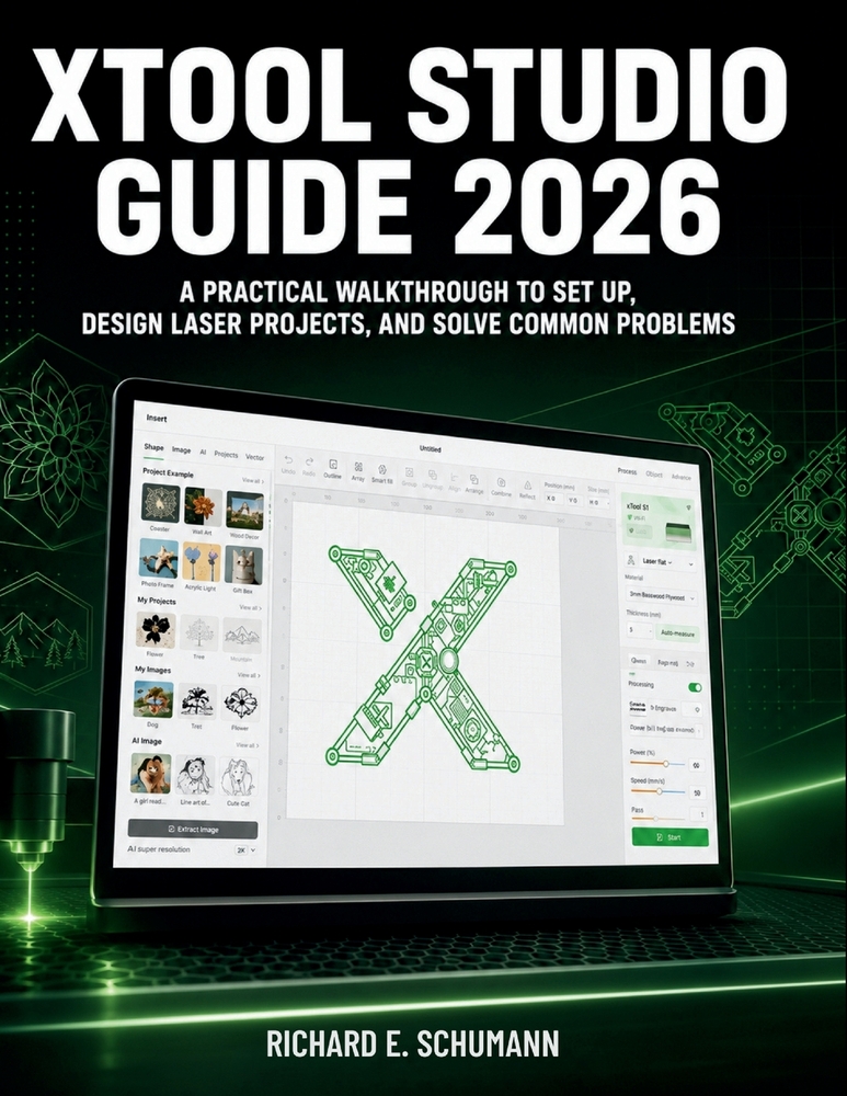 xTool Studio Guide 2026: A Practical Walkthrough to Set Up, Design Laser Projects, and Solve Common Problems cover