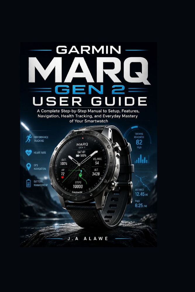 Garmin MARQ Gen 2 User Guide: A Complete Step-by-Step Manual to Setup, Features, Navigation, Health Tracking, and Everyday Mastery of Your Smartwatch cover