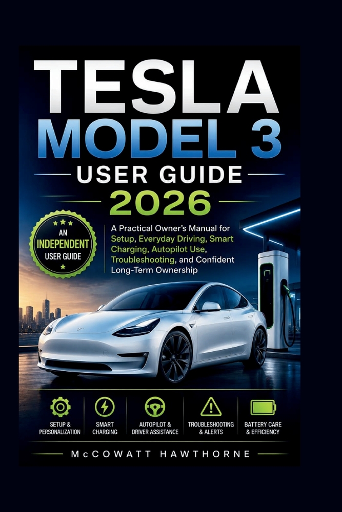 Tesla Model 3 User Guide 2026: A Practical Owner's Manual for Setup, Everyday Driving, Smart Charging, Autopilot Use, Troubleshooting, and Confident L cover