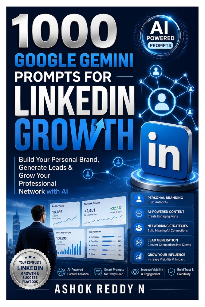 1000 Google Gemini Prompts for Linkedin Growth: Build Your Personal Brand, Generate Leads & Grow Your Professional Network with AI cover