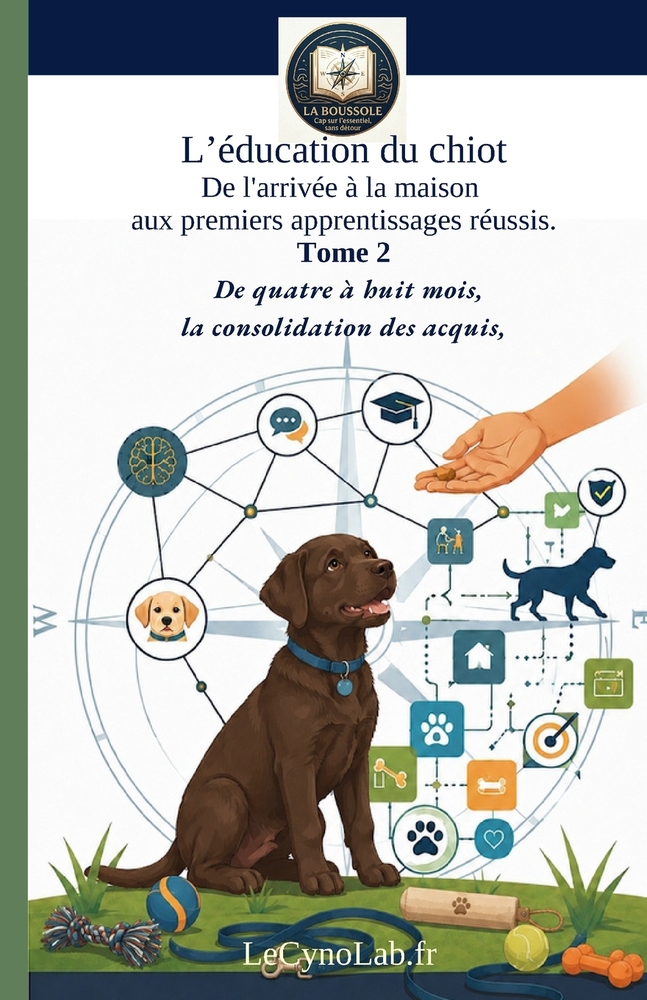 L'éducation du chiot: De l'arrivée à la maison aux premiers apprentissages réussis. Tome 1: de la naissance à quatre mois. cover
