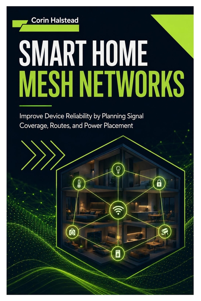 Smart Home Mesh Networks: Improve Device Reliability by Planning Signal Coverage, Routes, and Power Placement cover