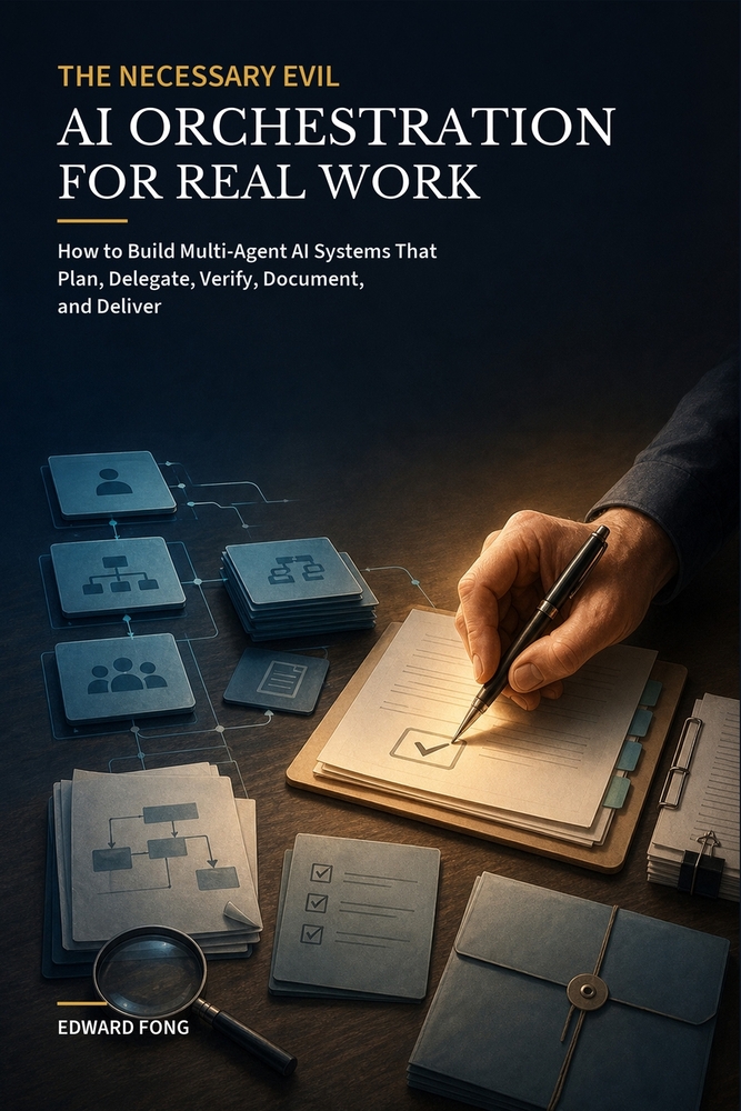 The Necessary Evil AI: Orchestration for Real Work: How to Build Multi-Agent AI Systems That Plan, Delegate, Verify, Document, and Deliver cover
