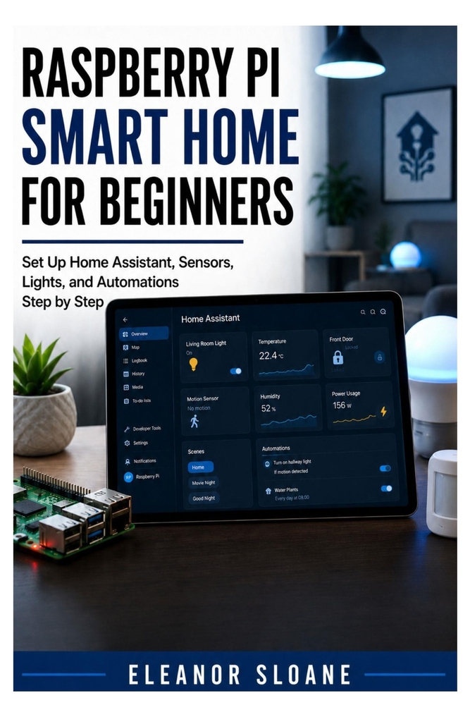 Raspberry Pi Smart Home for Beginners: Set Up Home Assistant, Sensors, Lights, and Automations Step by Step cover