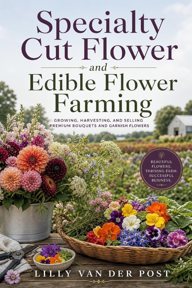 Specialty Cut Flower and Edible Flower Farming: Growing, Harvesting, and Selling Premium Bouquets and Garnish Flowers cover