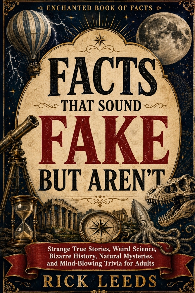 Facts That Sound Fake But Aren't: Strange True Stories, Weird Science, Bizarre History, Natural Mysteries, and Mind-Blowing Trivia for Adults cover