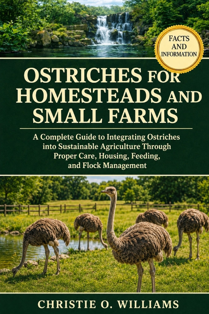 Ostriches for Homesteads and Small Farms: A Complete Guide to Integrating Ostriches into Sustainable Agriculture Through Proper Care, Housing, Feeding cover