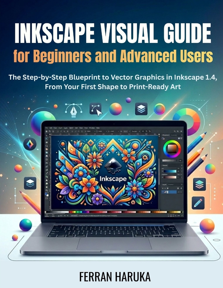 Inkscape Visual Guide for Beginners and Advanced Users: The Step-by-Step Blueprint to Vector Graphics in Inkscape 1.4, From Your First Shape to Print- cover