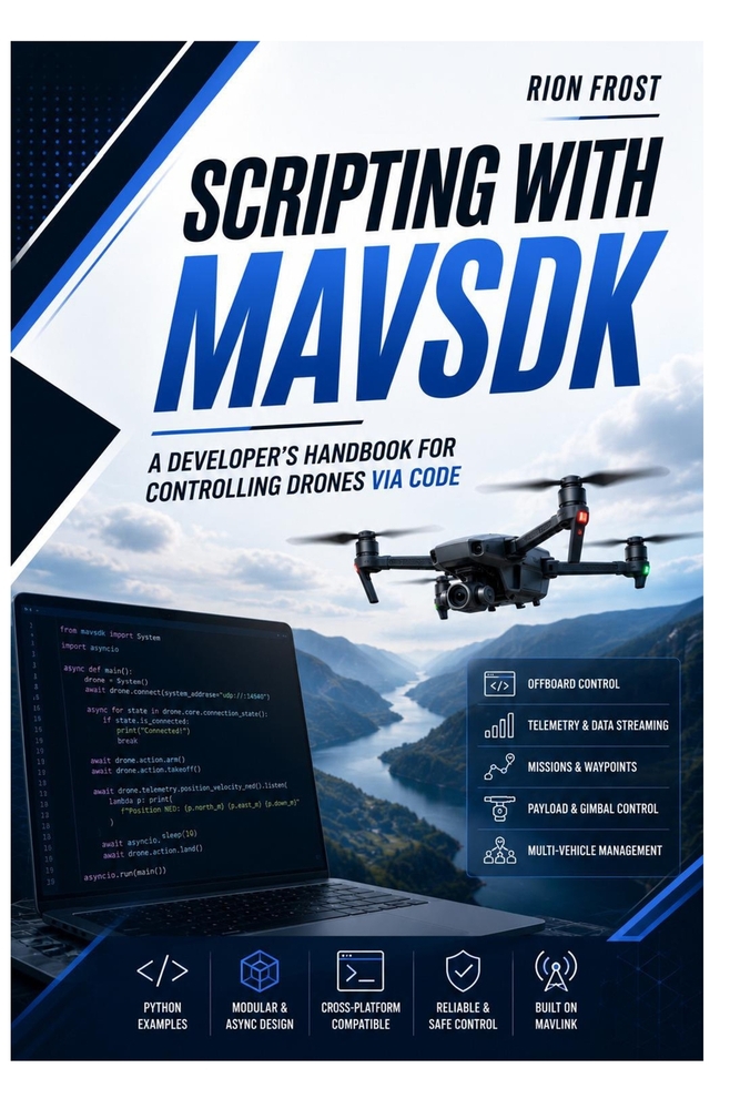 Scripting with MAVSDK: A Developer's Handbook for Controlling Drones via Code cover