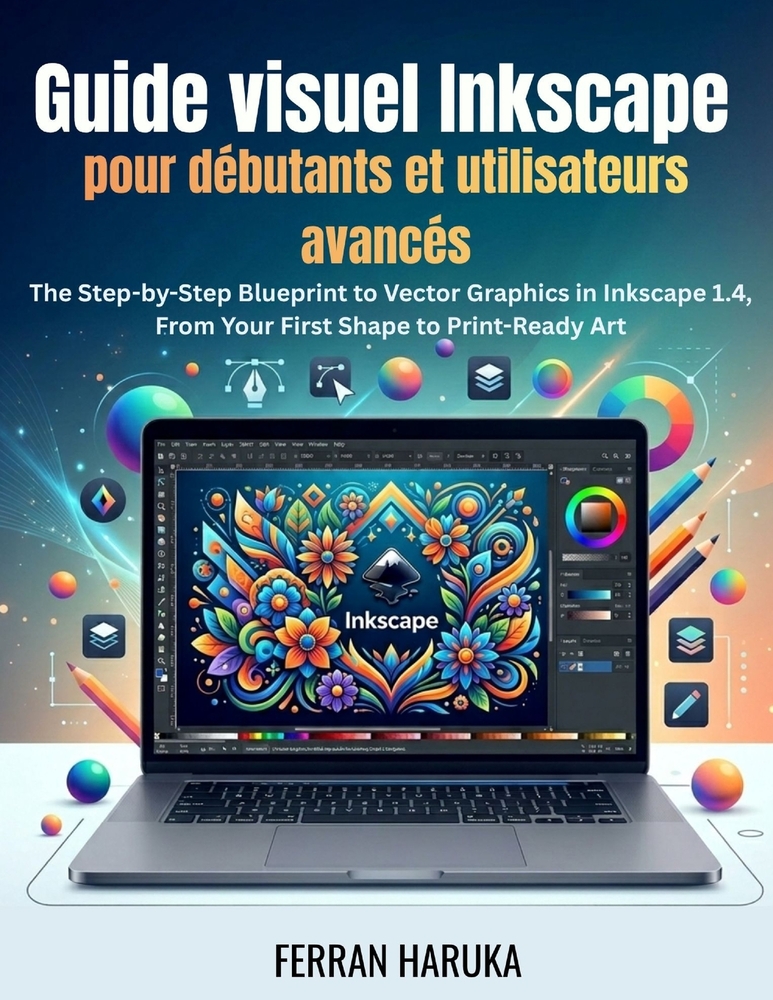 Guide visuel Inkscape pour débutants et utilisateurs avancés: The Step-by-Step Blueprint to Vector Graphics in Inkscape 1.4, From Your First Shape to cover