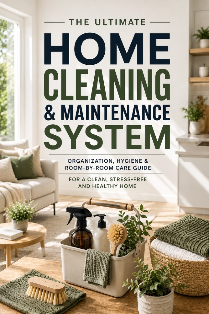 The Ultimate Home Cleaning & Maintenance System: Organization, Hygiene & Room-by-Room Care Guide for a Clean, Stress-Free and Healthy Home cover
