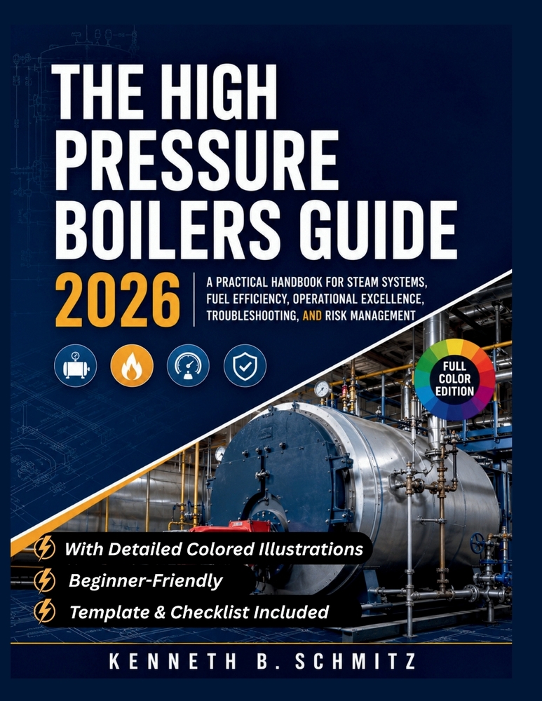 The High Pressure Boilers Guide 2026: A Practical Handbook for Steam Systems, Fuel Efficiency, Operational Excellence, Troubleshooting, and Risk Manag cover