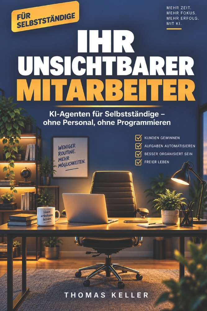 Ihr unsichtbarer Mitarbeiter: KI-Agenten für Selbstständige: Wie Sie Angebote, Kundenkommunikation und Routineaufgaben automatisch erledigen lassen - cover