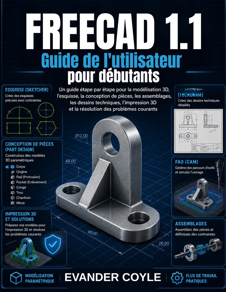 FreeCAD 1.1 Guide de l'utilisateur pour débutants cover