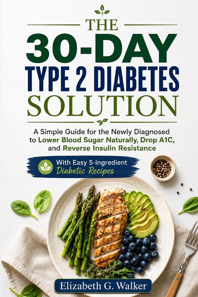 The 30-Day Type 2 Diabetes Solution: A Simple Guide for the Newly Diagnosed to Lower Blood Sugar Naturally, Drop A1C, and Reverse Insulin Resistance W cover