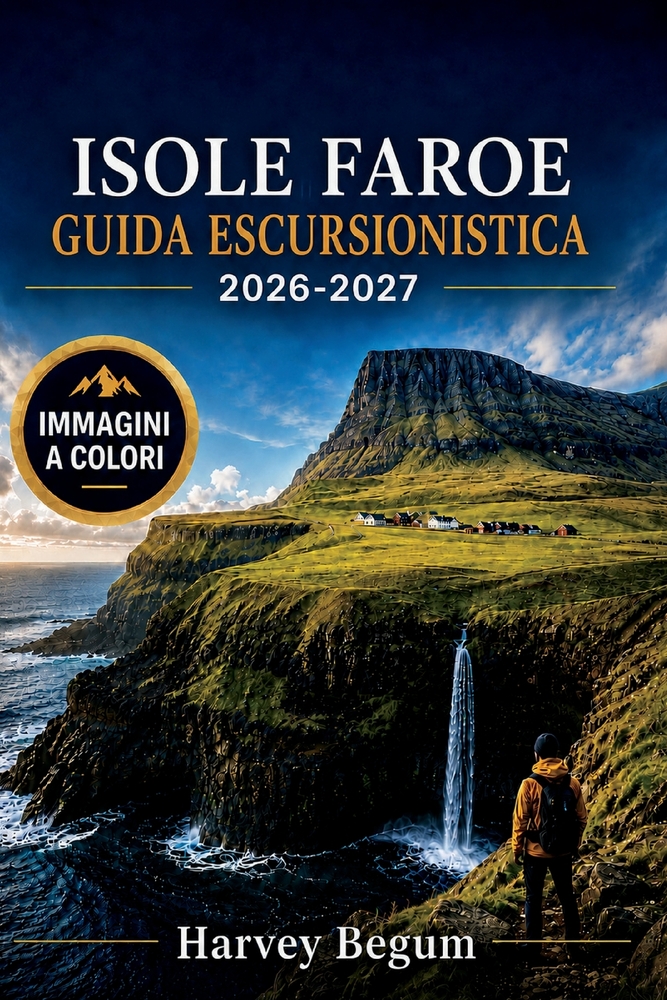 ISOLE FAROE Guida escursionistica 2026-2027: Sentieri costieri, colonie di pulcinelle di mare, passeggiate nei villaggi e percorsi dei traghetti con m cover