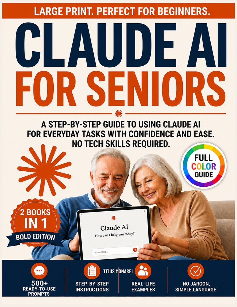 Claude AI for Seniors: A Step-by-Step Guide to Using Claude AI for Everyday Tasks with Confidence and Ease-No Tech Skills Required. cover