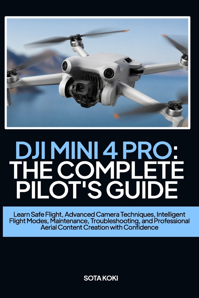 Dji Mini 4 Pro: THE COMPLETE PILOT'S GUIDE: Learn Safe Flight, Advanced Camera Techniques, Intelligent Flight Modes, Maintenance, Troubleshooting, and cover