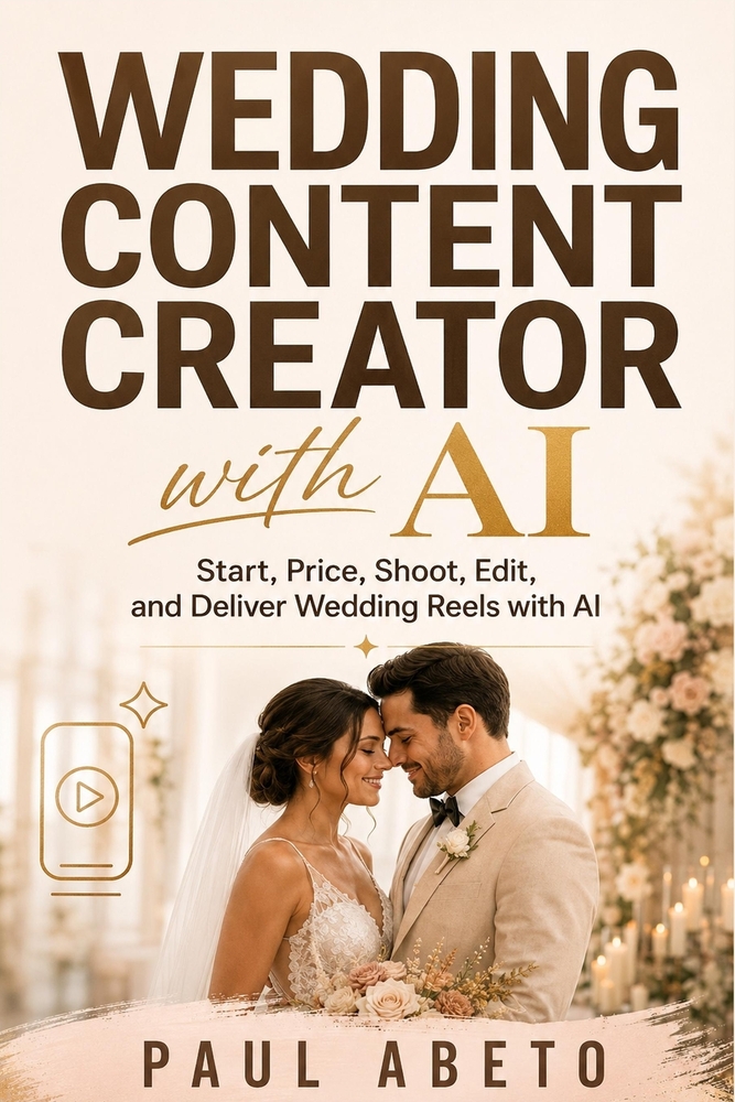 Wedding Content Creator with AI: Start, Price, Shoot, Edit, and Deliver Wedding Reels with AI cover