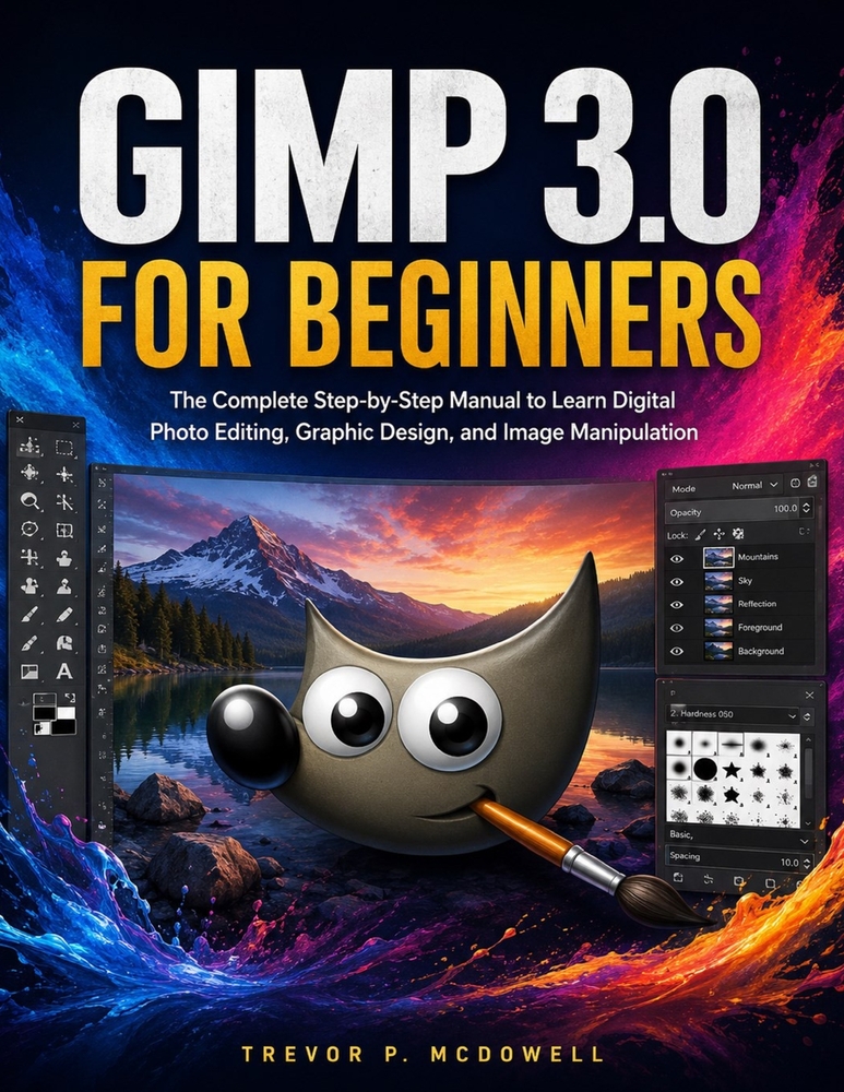Gimp 3.0 for Beginners: The Complete Step-by-Step Manual to Learn Digital Photo Editing, Graphic Design, and Image Manipulation cover