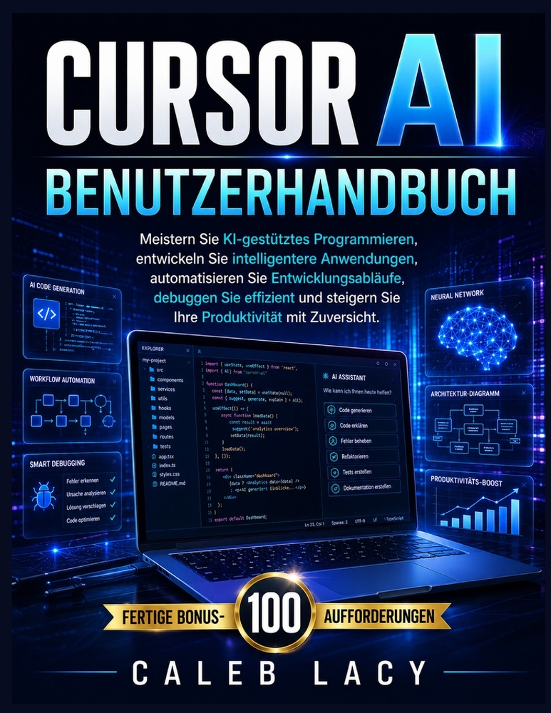 Cursor AI Benutzerhandbuch: Meistern Sie KI-gestütztes Programmieren, entwickeln Sie intelligentere Anwendungen, automatisieren Sie Entwicklungsabläuf cover