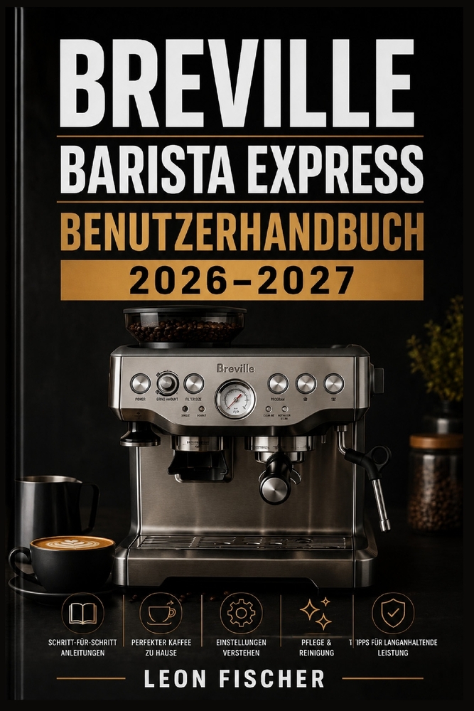 Breville Barista Express Benutzerhandbuch 2026-2027: Vollständige Schritt-für-Schritt-Anleitung zur Einrichtung, Pflege und Fehlersuche - Professionel cover