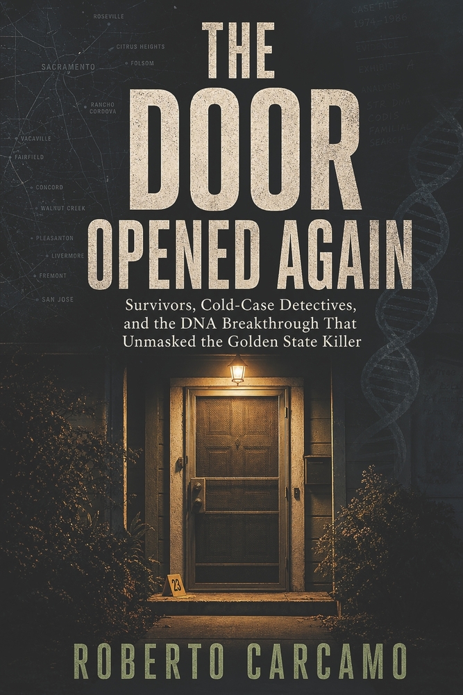 The Door Opened Again: Survivors, Cold-Case Detectives, and the DNA Breakthrough That Unmasked the Golden State Killer cover