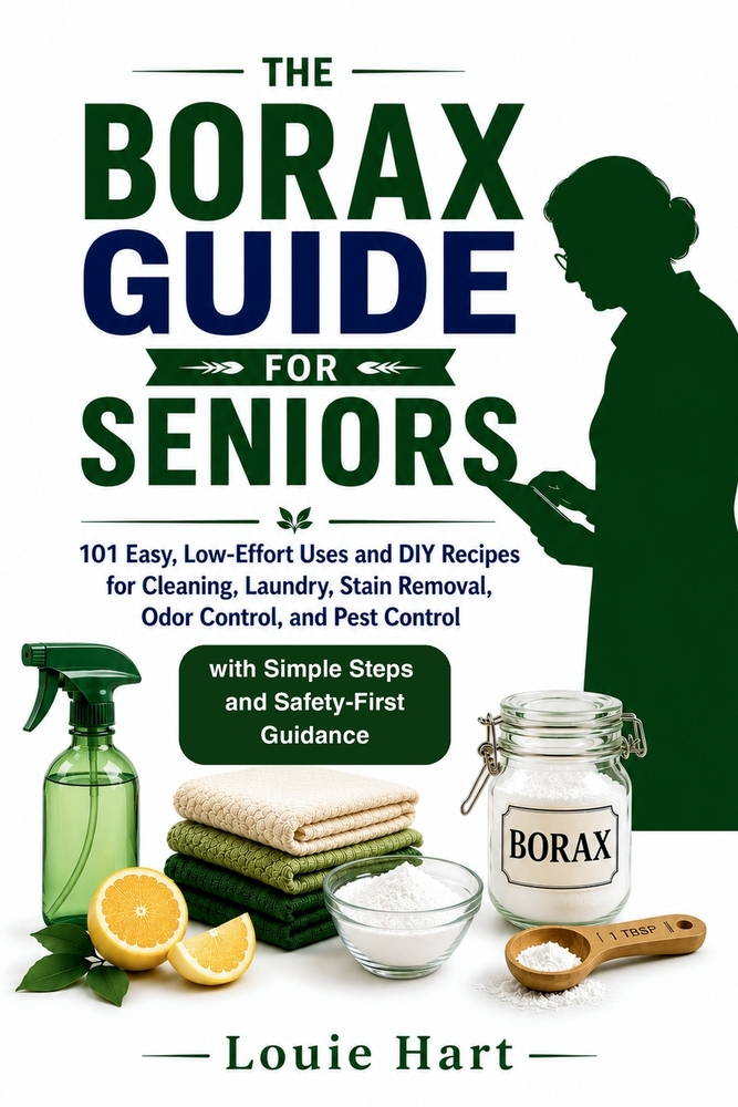 The Borax Guide for Seniors: 101 Easy, Low-Effort Uses and DIY Recipes for Cleaning, Laundry, Stain Removal, Odor Control, and Pest Control - with Sim cover