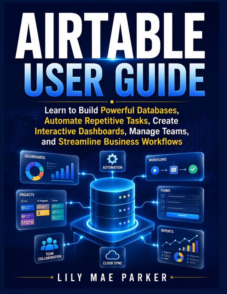Airtable User Guide: Learn to Build Powerful Databases, Automate Repetitive Tasks, Create Interactive Dashboards, Manage Teams, and Streamline Busines cover