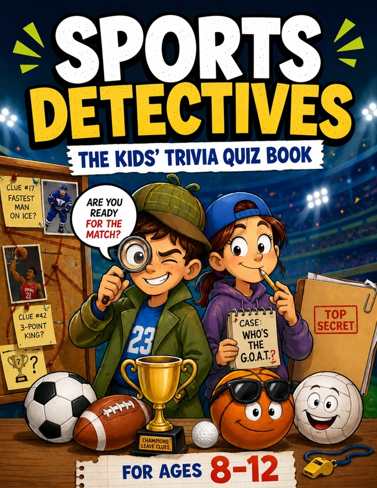Sports Detectives - The Kids' Trivia Quiz Book: 200+ Multiple-Choice Questions to Solve the Secrets of the Game - For Ages 8-12 cover