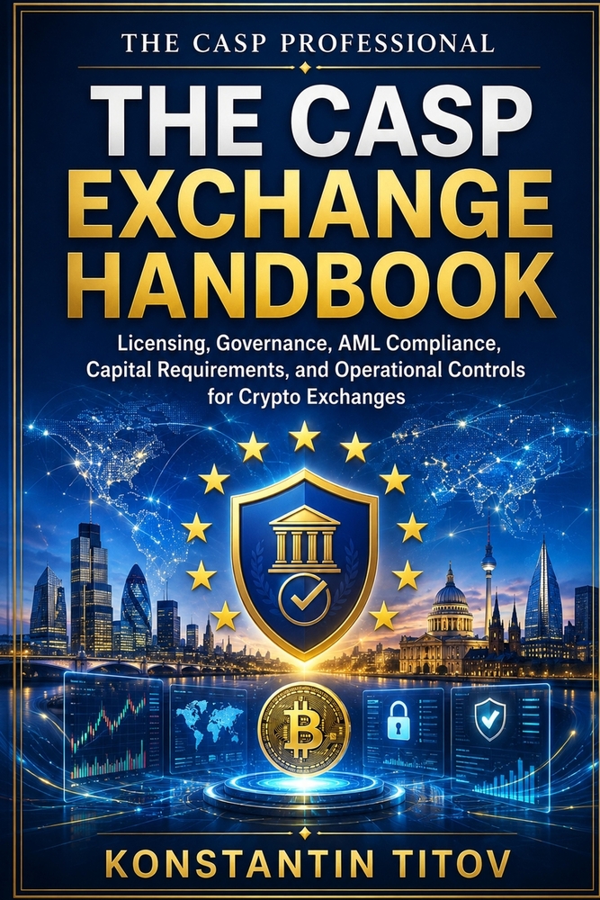 The CASP Exchange Handbook: Licensing, Governance, AML Compliance, Capital Requirements, and Operational Controls for Crypto Exchanges cover
