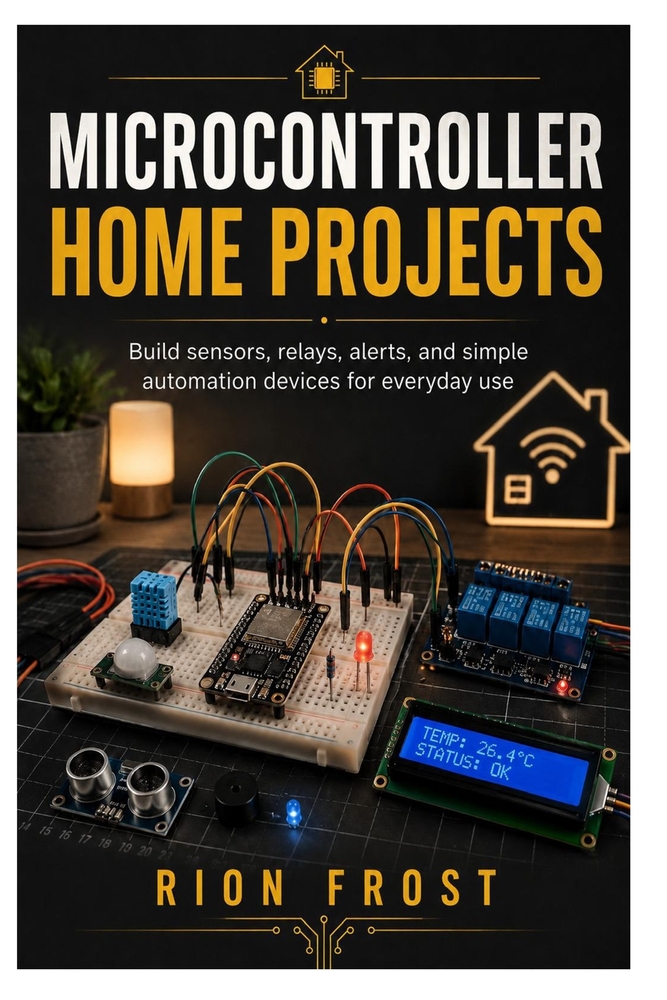 Microcontroller Home Projects: Build sensors, relays, alerts, and simple automation devices for everyday use cover