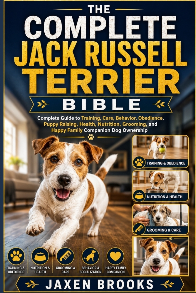 The Complete Jack Russell Terrier Bible: Complete Guide to Training, Care, Behavior, Obedience, Puppy Raising, Health, Nutrition, Grooming, and Happy cover