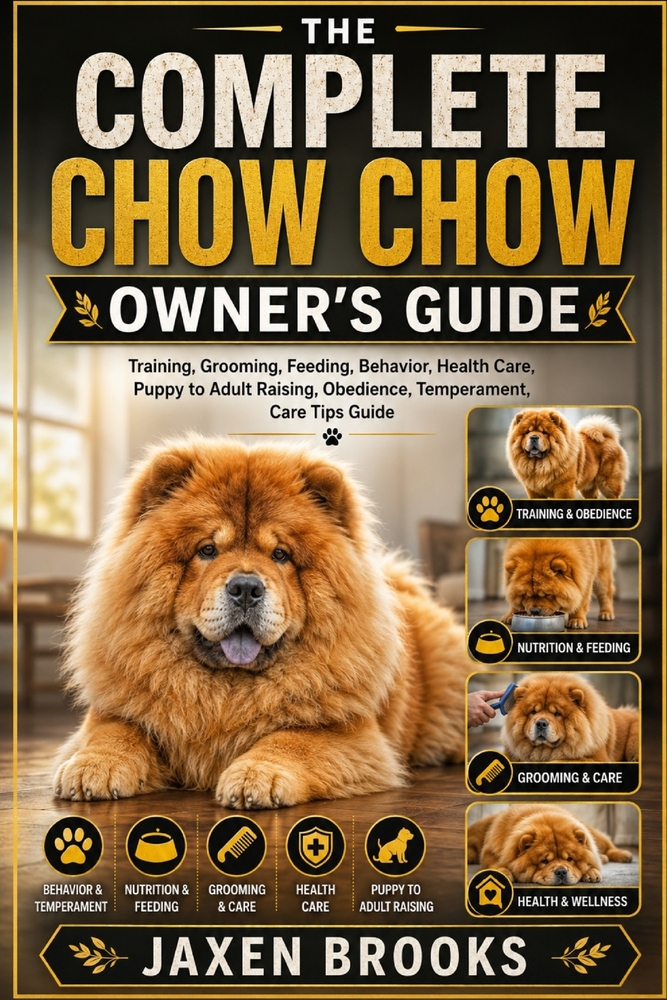 The Complete Chow Chow Owner's Guide: Training, Grooming, Feeding, Behavior, Health Care, Puppy to Adult Raising, Obedience, Temperament, Care Tips Gu cover