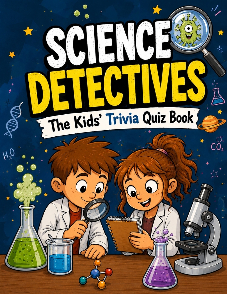 Science Detectives - The Kids' Trivia Quiz Book: 200+ Multiple-Choice Questions to Solve the Secrets of the Universe - For Ages 8-12 cover