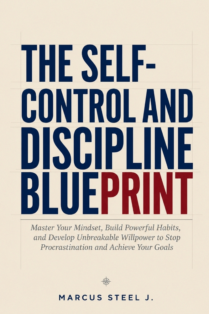 The Self-Control and Discipline Blueprint: Master Your Mindset, Build Powerful Habits, and Develop Unbreakable Willpower to Stop Procrastination and A cover