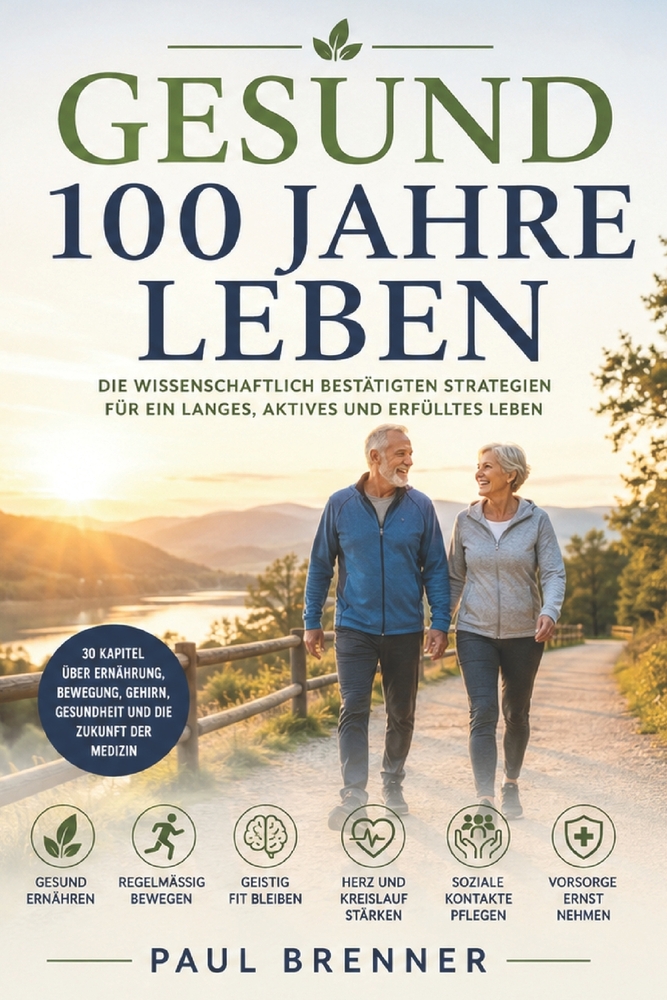 100 Jahre leben: Die wissenschaftlich belegten Gewohnheiten der Hundertjährigen - Was wir heute für ein langes, gesundes und erfülltes Leben tun könne cover