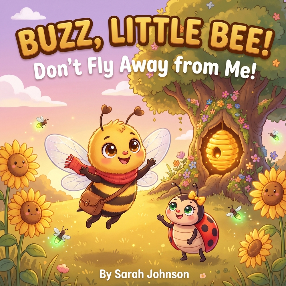 Buzz, Little Bee!: A Rhyming Bedtime Story About Friendship, Courage, and Finding Home for kids 4-7 cover