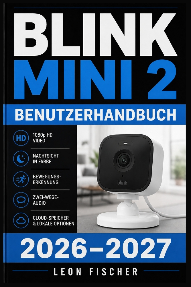 Blink Mini 2 Benutzerhandbuch 2026-2027: Ihr Praxis-Ratgeber zu Einrichtung, Funktionen, Speicher und Smart-Home-Integration cover