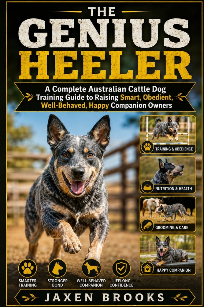 The Genius Heeler: A Complete Australian Cattle Dog Training Guide to Raising Smart, Obedient, Well-Behaved, Happy Companion Owners cover