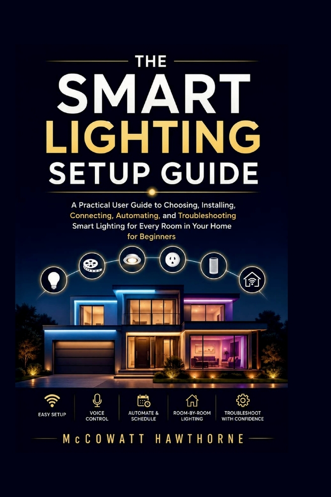 The Smart Lighting Setup Guide: A Practical User Guide to Choosing, Installing, Connecting, Automating, and Troubleshooting Smart Lighting for Every R cover