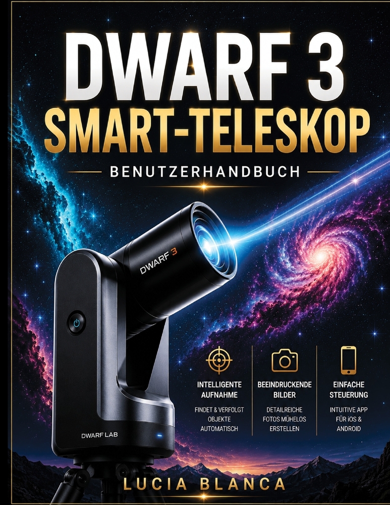 Dwarf 3 Smart-Teleskop Benutzerhandbuch: Die ultimative Schritt-für-Schritt-Anleitung für Dwarf 3-Nutzer: Einrichtung, intelligente Funktionen, Deep-S cover