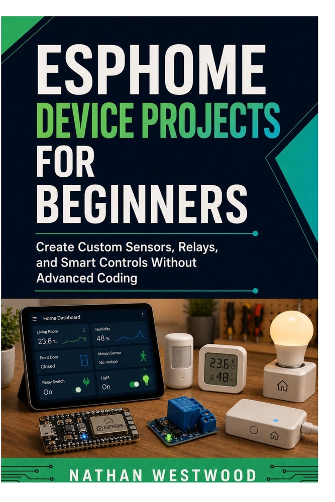 ESPHome Device Projects for Beginners: Create Custom Sensors, Relays, and Smart Controls Without Advanced Coding cover