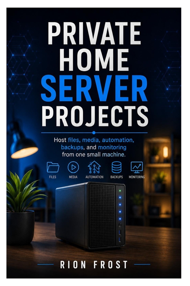 Private Home Server Projects: Host files, media, automation, backups, and monitoring from one small machine cover