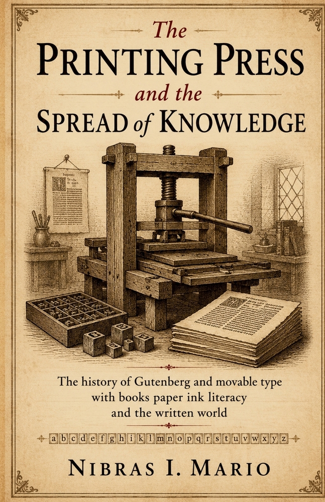 The Printing Press and the Spread of Knowledge: The history of Gutenberg and movable type with books paper ink literacy and the written world cover