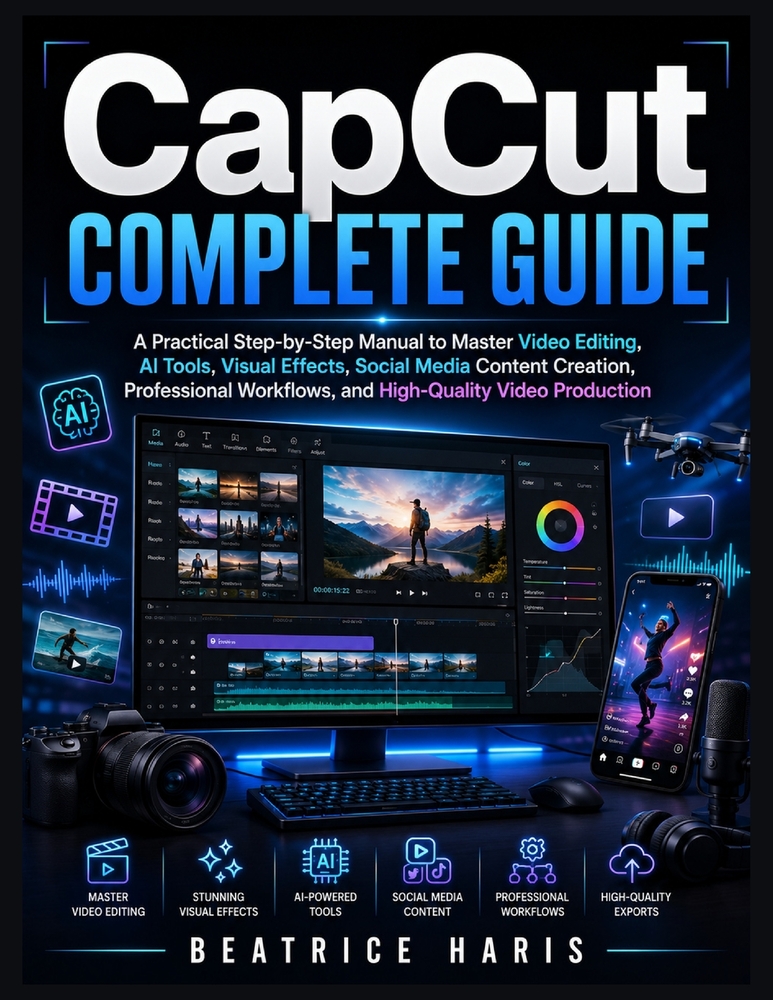 CapCut Complete Guide: A Practical Step-by-Step Manual to Master Video Editing, AI Tools, Visual Effects, Social Media Content Creation, Professional cover