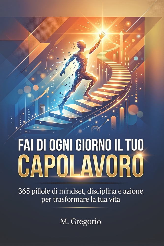 Fai di Ogni Giorno il Tuo Capolavoro: 365 pillole di mindset, disciplina e azione per trasformare la tua vita. Un viaggio in 12 tappe per scalare il t cover
