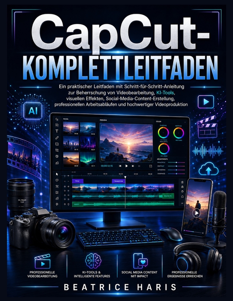 CapCut-Komplettleitfaden: Ein praktischer Leitfaden mit Schritt-für-Schritt-Anleitung zur Beherrschung von Videobearbeitung, KI-Tools, visuellen Effek cover