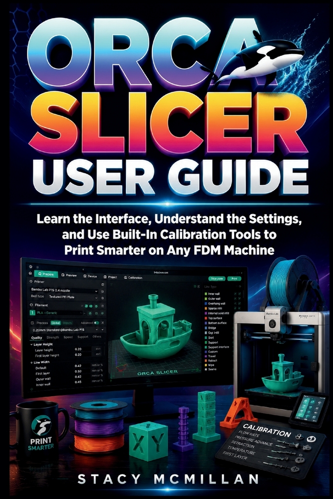 Orca Slicer User Guide: Learn the Interface, Understand the Settings, and Use Built-In Calibration Tools to Print Smarter on Any FDM Machine cover