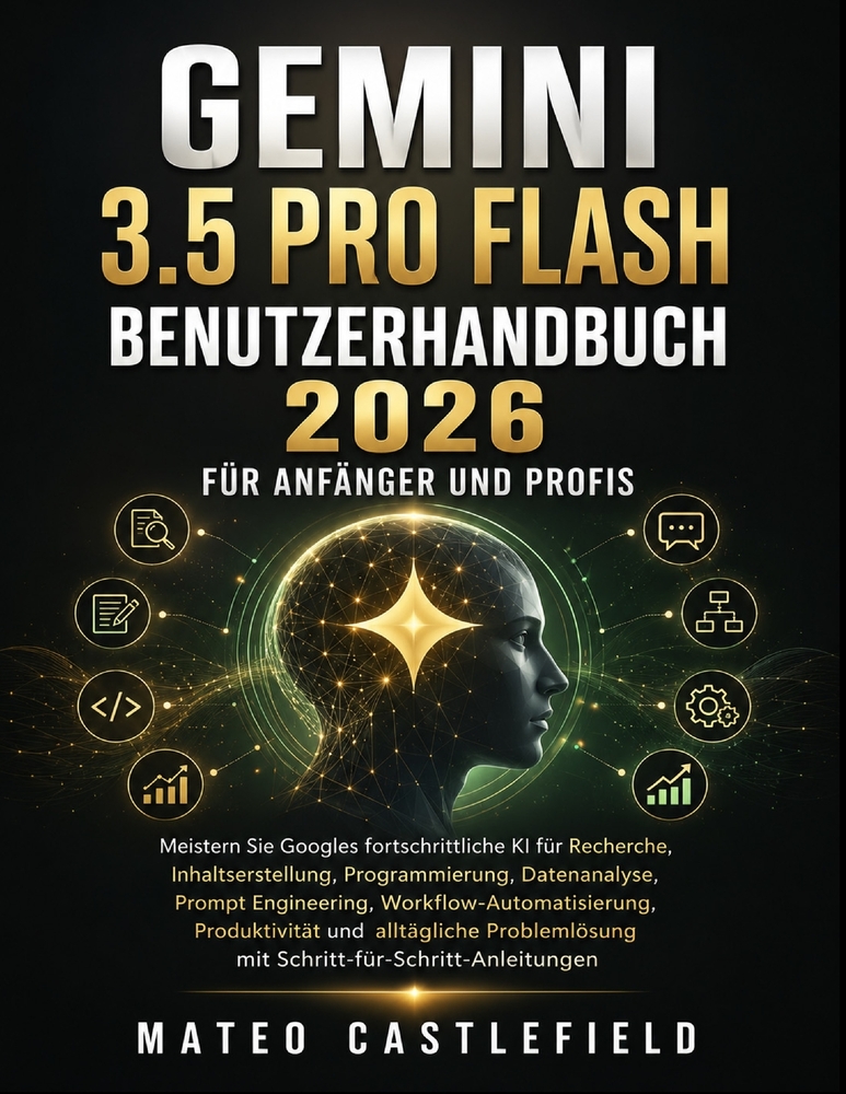 Gemini 3.5 Pro Flash Benutzerhandbuch 2026 Für Anfänger Und Profis: Meistern Sie Googles fortschrittliche KI für Recherche, Inhaltserstellung, Program cover